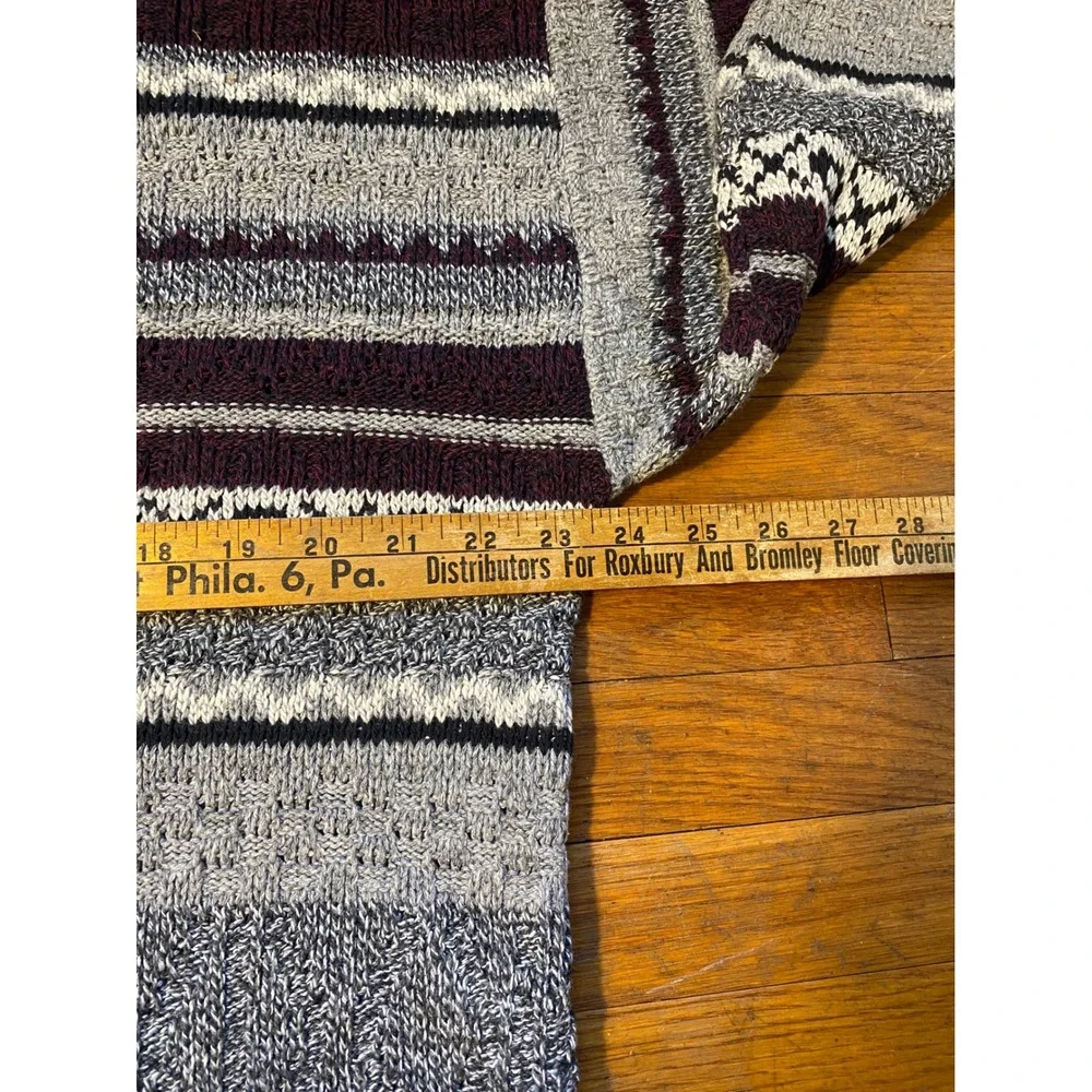 Vintage 90s Alpine Ridge Striped Knit Sweater Geometric Pattern Pullover‎ Mens L